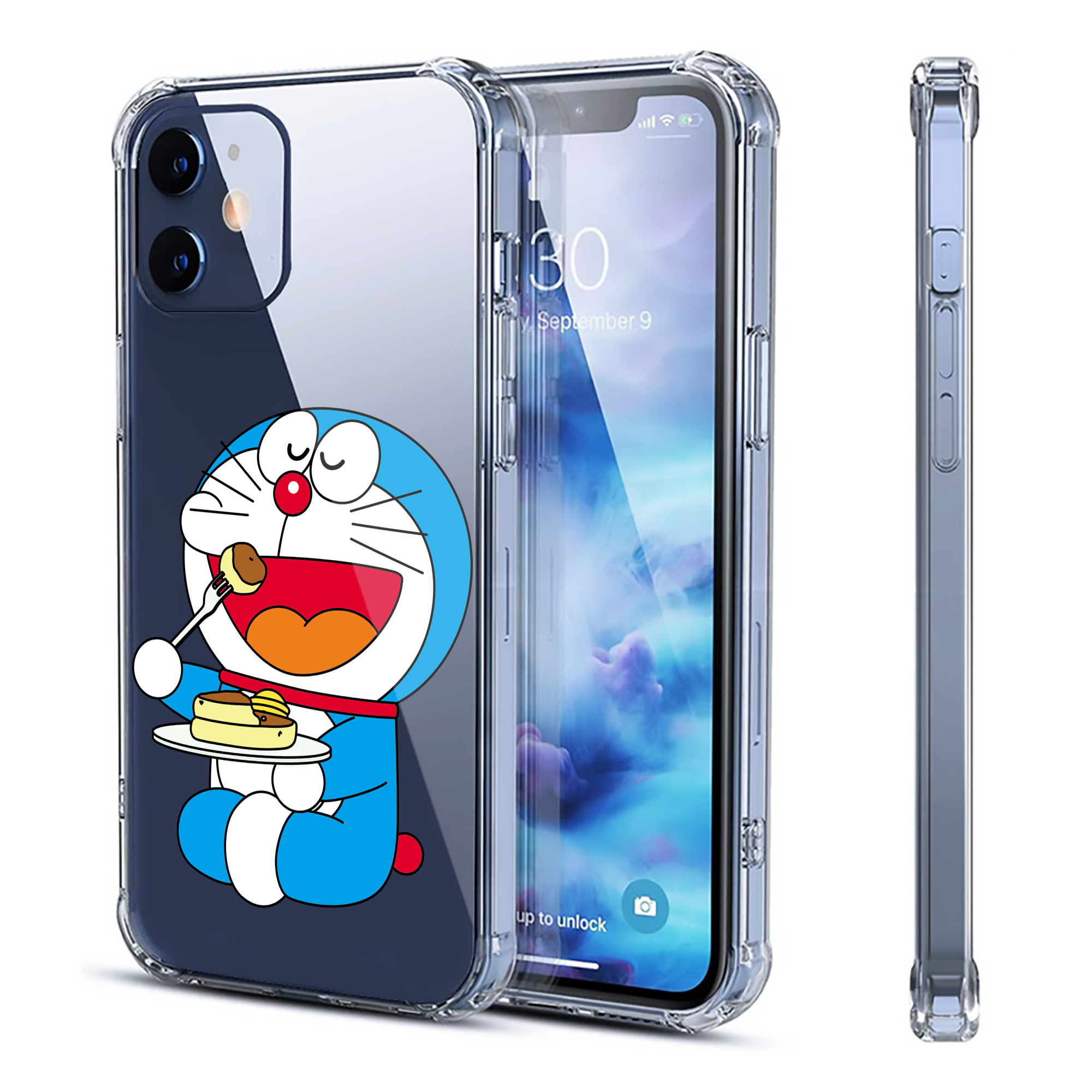 （画像用） ドラえもん Doraemon 【iPhone 12シリーズ対応】透明スマホケース（クリアソフトケース）